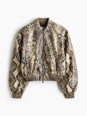 Stella McCartney H&M Snakeskin-Print Bomber Jacket | S